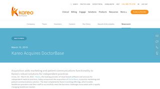 Kareo Acquires DoctorBase | Kareo