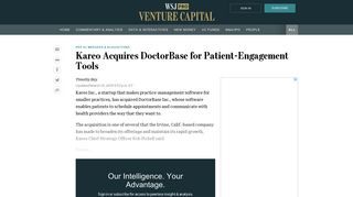 Kareo Acquires DoctorBase for Patient-Engagement Tools - WSJ