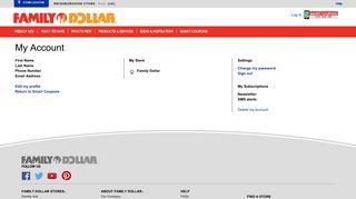 User Profile - Family Dollar