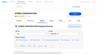 Working at STRIKE CONSTRUCTION: 71 Reviews | Indeed.com