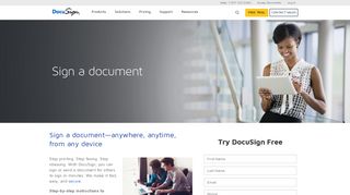 Sign a document electronically | DocuSign