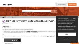 How do I sync my DocuSign account with Procore? - Procore