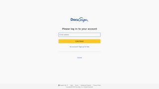 DocuSign Login - Enter email to start sign in