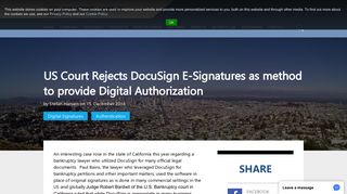 US Court Rejects DocuSign E-Signatures as method to provide Digital ...