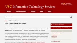 USC DocuSign eSignature | IT Services | USC