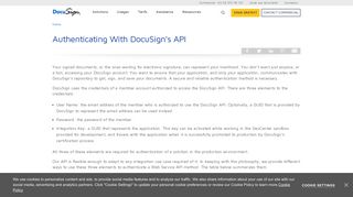 Authenticating With DocuSign's API | DocuSign
