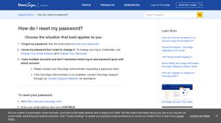 How do I reset my password? | DocuSign Support Center