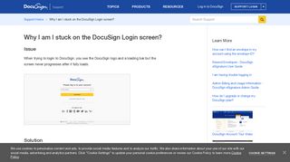 Why I am I stuck on the DocuSign Login screen? | DocuSign Support ...