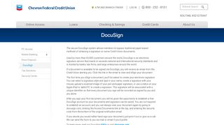 DocuSign - Chevron Federal Credit Union