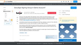 DocuSign Signing Group in Demo Account? - Stack Overflow