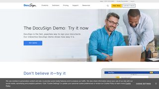 Try the DocuSign Demo: eSigning Couldn't be Easier