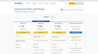 DocuSign General Pricing Plans | DocuSign