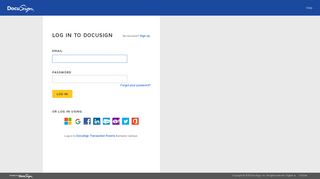 Log in to DocuSign