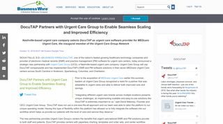DocuTAP Partners with Urgent Care Group to Enable Seamless ...