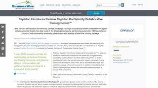 Capsilon Introduces the New Capsilon DocVelocity Collaborative ...