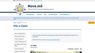 File a Claim | Move.mil