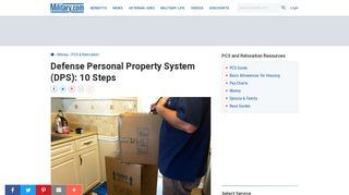 Defense Personal Property System (DPS): 10 Steps | Military.com