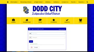 Dodd City ISD - Site Administration Login