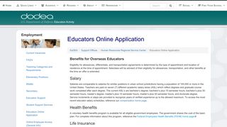 Human Resources Online ApplicationsEducators Online ... - DoDEA