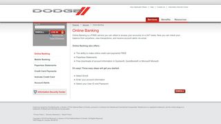 Dodge MasterCard Personal Credit Card Online Banking