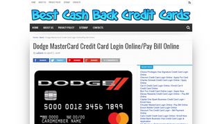 Dodge MasterCard Credit Card Login Online/Pay Bill Online – Best ...