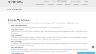 Access My Account | Dodge Data and Analytics