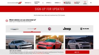 Sign up for updates - Dodge Canada