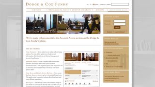 Dodge & Cox Funds : Account Access Enhancements