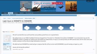 Login Issue on DODMETS for DODMERB | United States of America ...