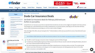 Dodo Car Insurance Deals and Discounts for January 2019 | finder ...