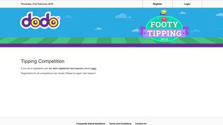 Dodo Footy Tipping Competition