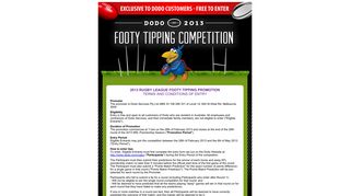 Dodo Footy Tipping Competion