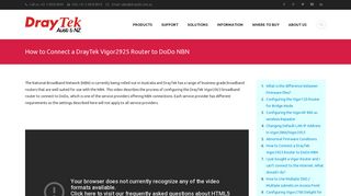 How to Connect a DrayTek Vigor2925 Router to DoDo NBN – DrayTek ...