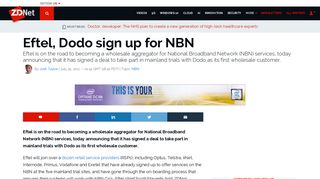 Eftel, Dodo sign up for NBN | ZDNet