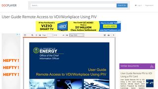 User Guide Remote Access to VDI/Workplace Using PIV - PDF
