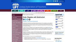 Subs: Register with SubCentral | United Federation of Teachers