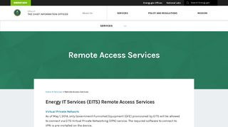 Remote Access Services | Department of Energy