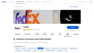 Questions and Answers about FedEx Benefits | Indeed.com