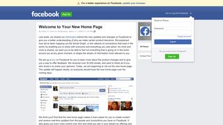 Welcome to Your New Home Page | Facebook