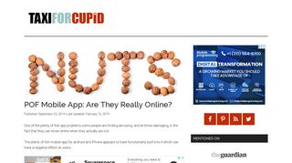 POF Mobile App: Are They Really Online? - Taxi For Cupid