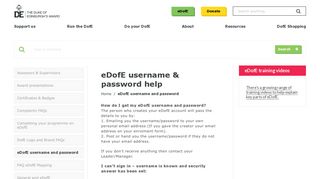 eDofE username and password – The Duke of Edinburgh's Award