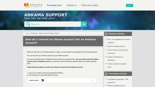 How do I convert my Steam account into an Ankama account? – Ankama