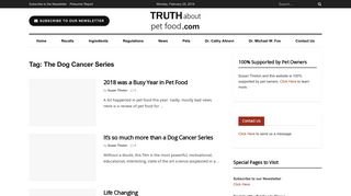 The Dog Cancer Series – Truth about Pet Food