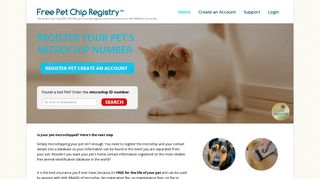 Free Pet Microchip Registry