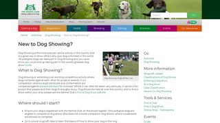 New to Dog Showing? - The Kennel Club