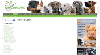 Dogs New Zealand - DogsNZ How To Login