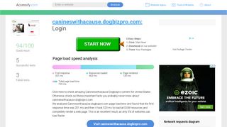 Access canineswithacause.dogbizpro.com. Login