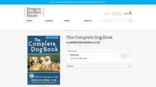 The Complete Dog Book by American Kennel Club ...