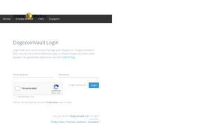 Login - DogecoinVault - Dogecoin Web Wallet Online