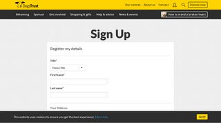 Sign Up | Dogs Trust